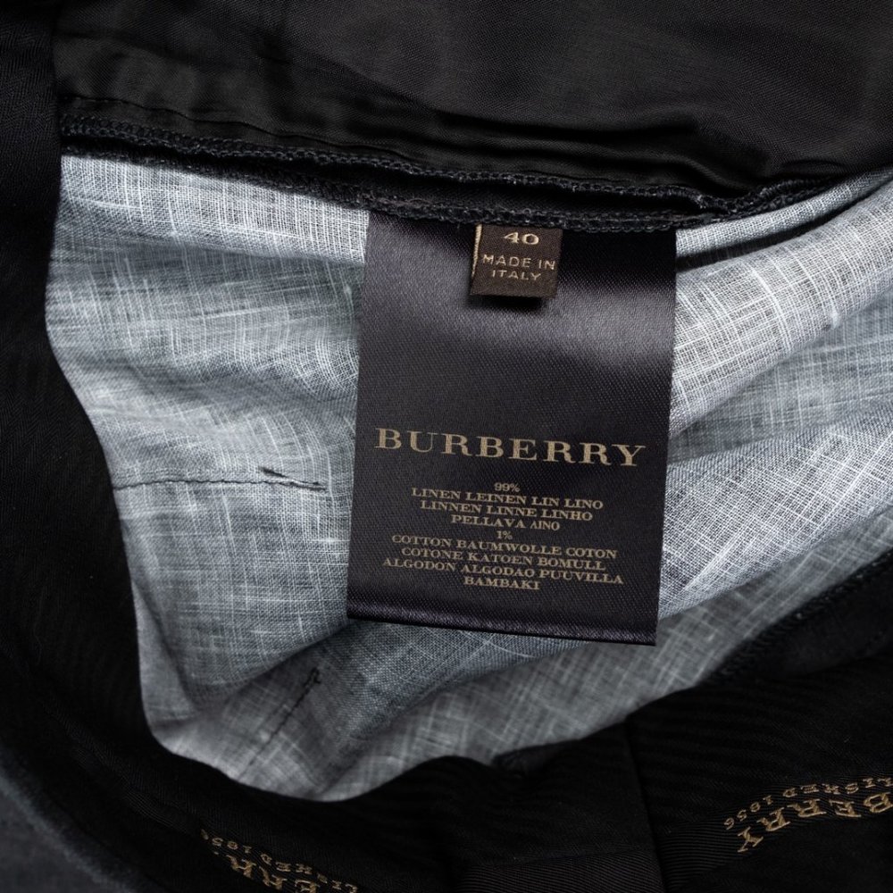 Burberry charcoal grey Italian linen Flared Tailored Trousers size 40 (U… - Picture 4 of 10